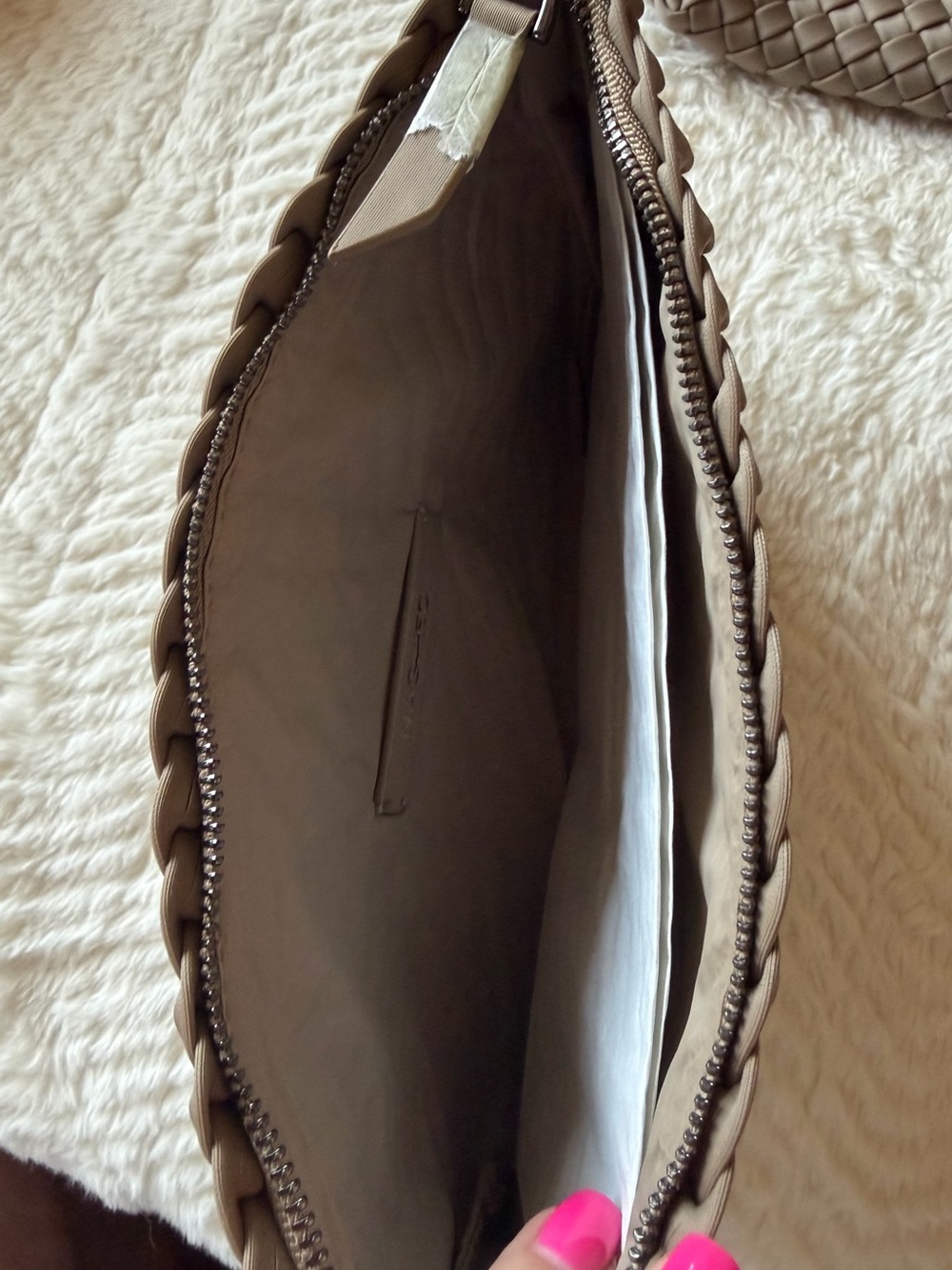 Naghedi St. Barth’s Medium Tote and Pouch- Cashmere - Picture 11 of 14